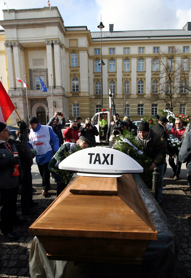 WARSZAWA PROTEST TAKSÓWKARZY