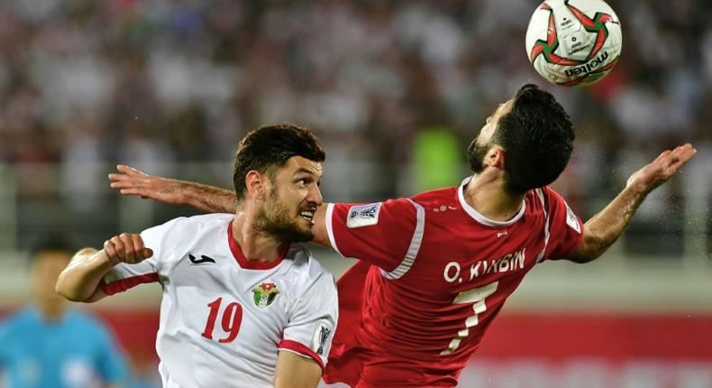 Jordan won a bruising derby against neighbours Syria