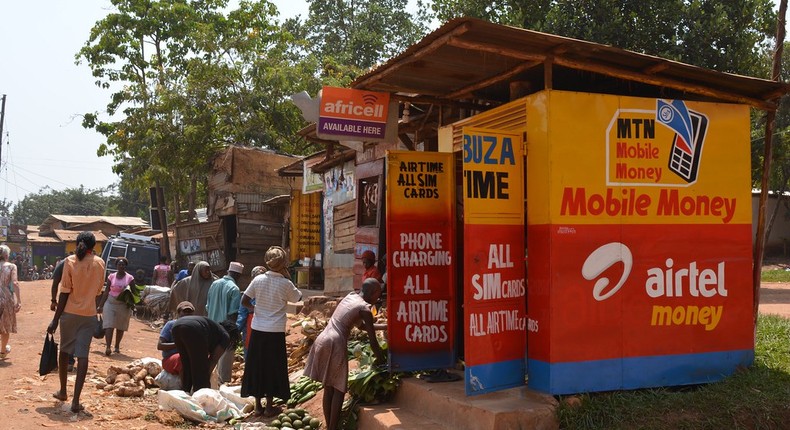 MTN and Airtel Money mobile money agent on the edge of Kampala, Uganda (Flickr)