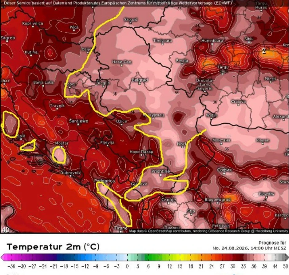 Početkom sledeće nedelje vrelo