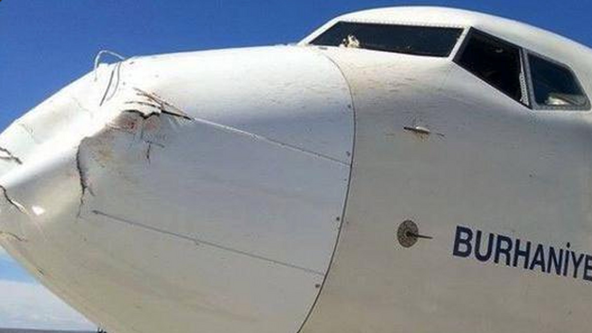 Boeing 737-800 Turkish Airlines zderzył się z ptakiem w czasie podchodzenia do lądowania w miejscowości Nevşehir. Samolot leciał ze Stambułu ze 125 pasażerami na pokładzie. Patrząc na zdjęcia trudno uwierzyć, że olbrzymie wgniecenie w przodzie samolotu to wina drobnego ptaka.