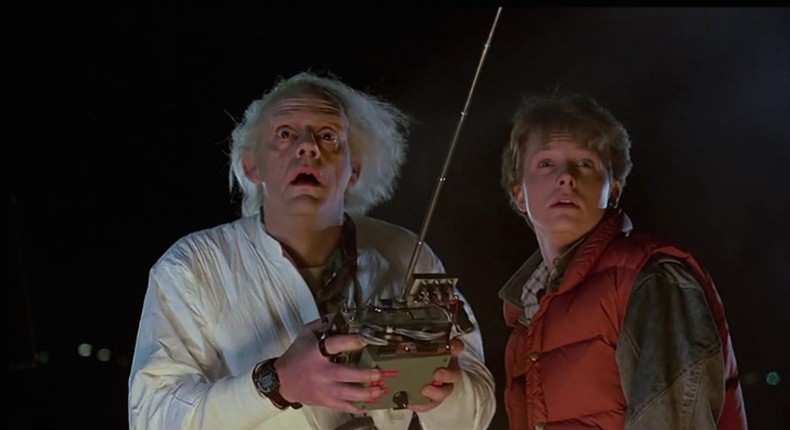 Doc Brown and Marty McFly in Back to the Future.Universal Pictures