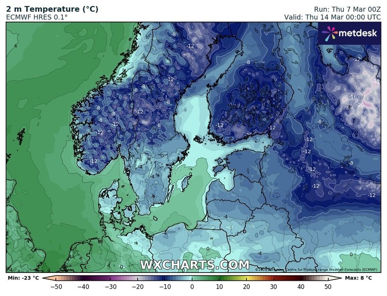 Za kilka dni w Rosji temperatura może spaść poniżej -30 st. C