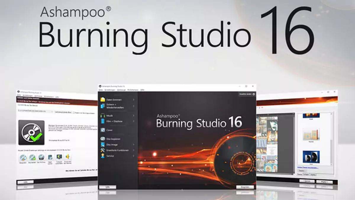 Ashampoo Burning Studio 16 - nowa wersja rozbudowanego programu do nagrywania płyt CD, DVD i Blu-ray