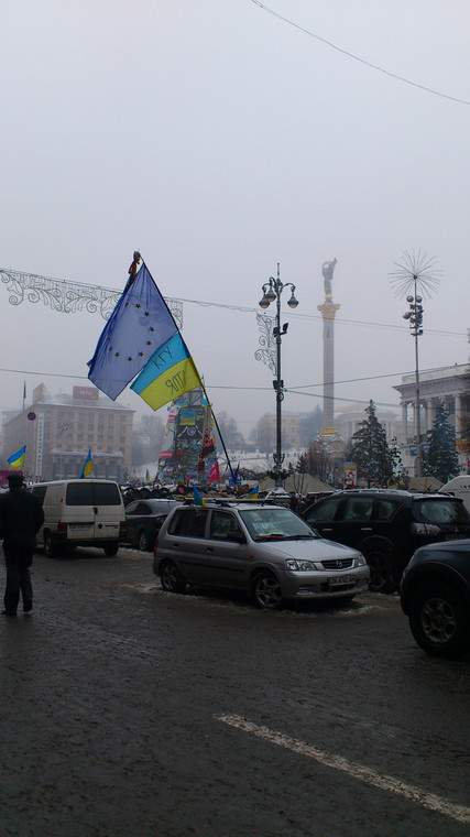 Kijów sfotografowany przez Daniela w czasie Euromajdanu, grudzień 2013 r.