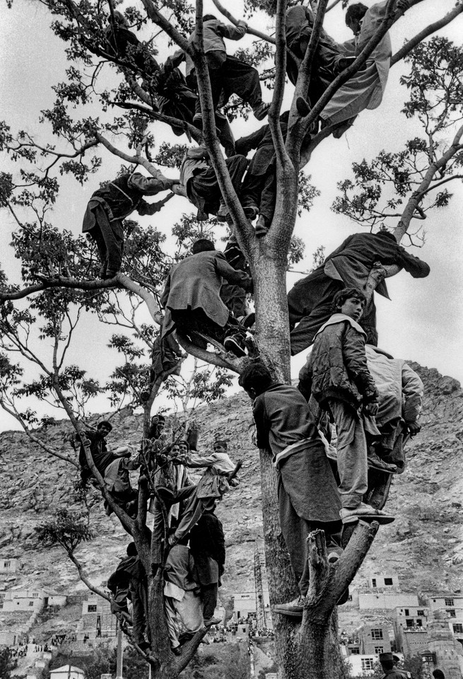 Witold Krassowski, "Oglądanie pracy hinduskiej ekipy filmowej", (Kabul, Afganistan, 1991)