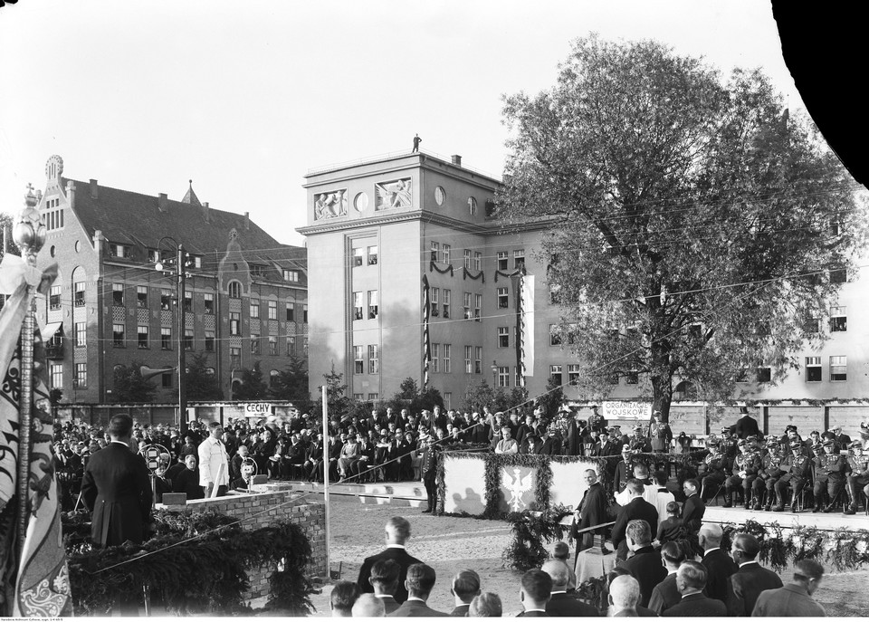 Wmurowanie kamienia węgielnego pod budowę Muzeum Narodowego w Krakowie. Fragment uroczystości (1934)