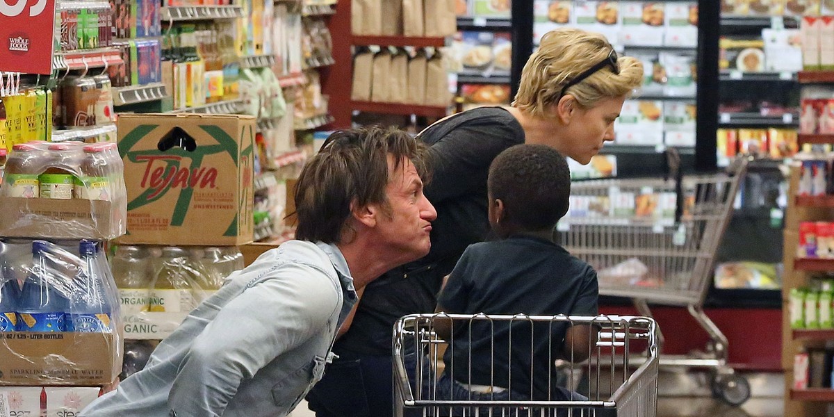 Charlize Theron, Sean Penn, Jackson Theron