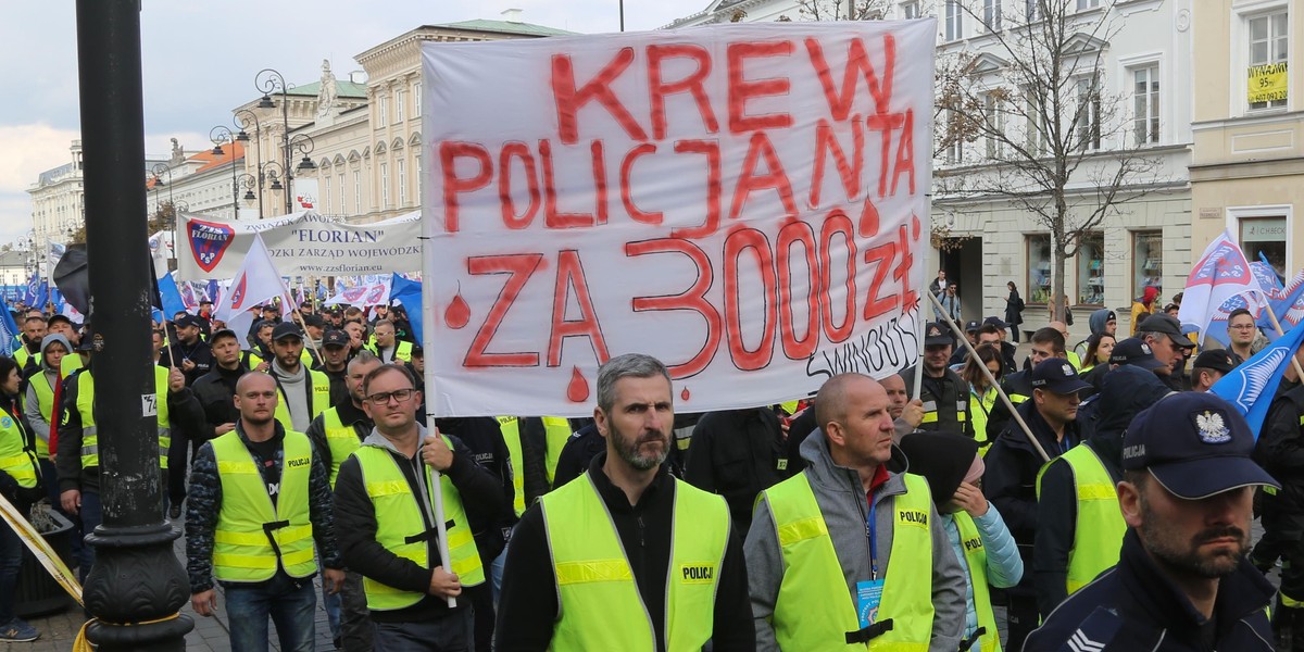 Kosztowny protest policjantów