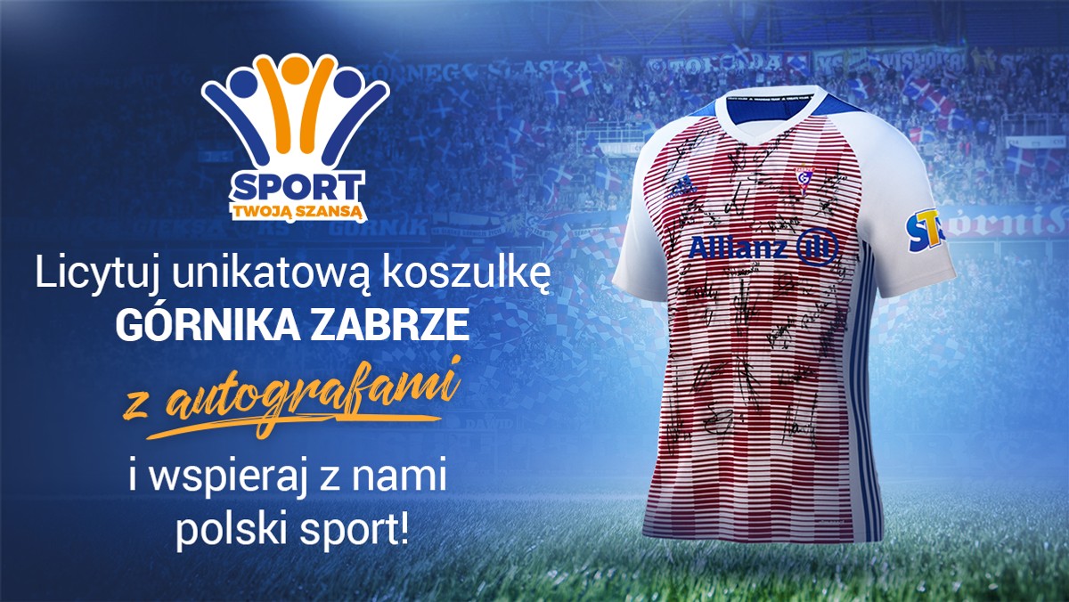 Fundacja Sport Twoją Szansą wystawiła na licytację unikatową koszulkę meczową Górnika Zabrze z podpisami zawodników klubu. Środki z aukcji zostaną przeznaczone na wsparcie podopiecznych organizacji charytatywnej, którymi są sportowcy wielu dyscyplin z całego kraju. Aukcja koszulki w serwisie Allegro rozpoczęła się w dniu 19 marca i potrwa 10 dni.