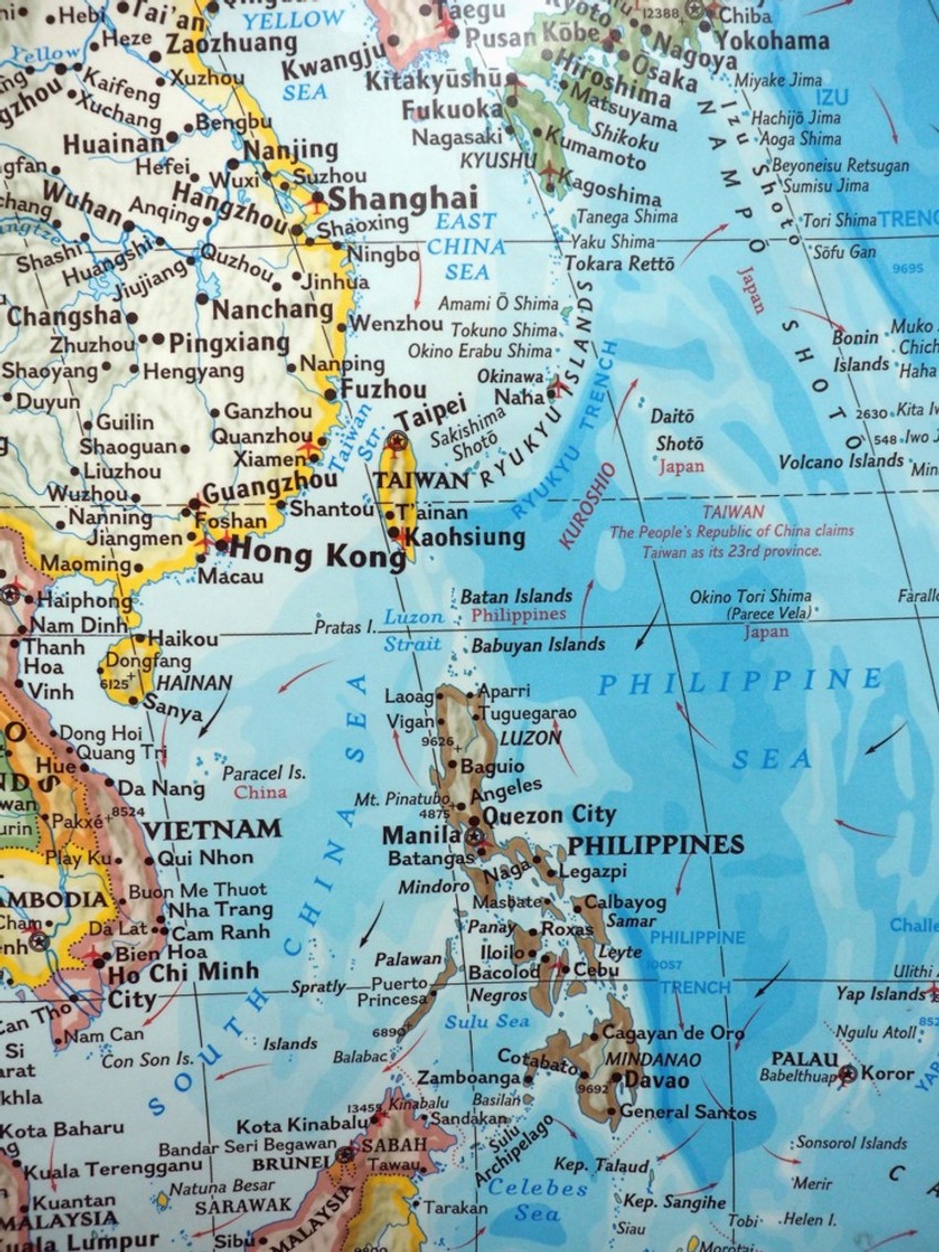 Tajvan na mapi