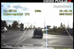 Nie reagował na sygnały policji. Radiowóz musiał zajechać mu drogę [WIDEO]