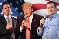 Marco Rubio, Ted Cruz i Donald Trump