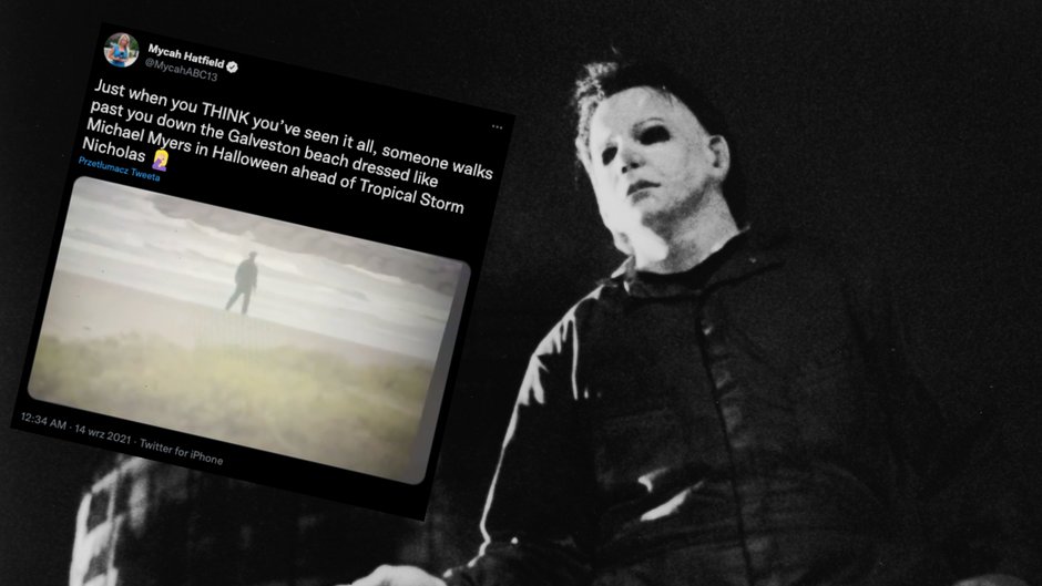 Michael Myers to fikcyjna postać z serii filmów "Halloween" (fot. Twitter.com/MycahABC13)