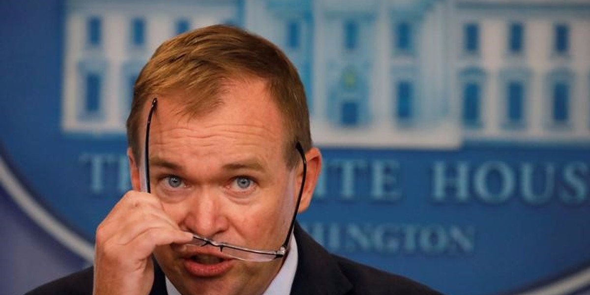 Office of Management and Budget Director Mick Mulvaney attends the daily briefing at the White House in Washington, U.S.