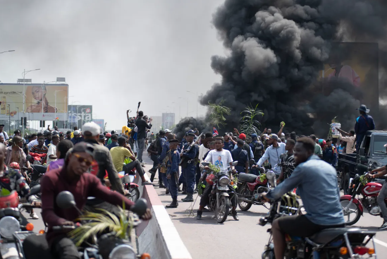 Angry demonstrators targeted several foreign embassies in the capital, Kinshasa
