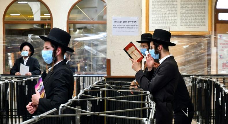 Hasidic Jews visit the tomb of Rabbi Nahman days before the Jewish New Year in the central Ukrainian town of Uman