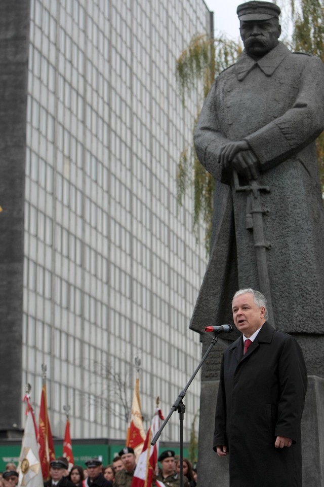 ŁÓDŹ PREZYDENT KACZYŃSKI POMNIK PIŁSUDSKIEGO