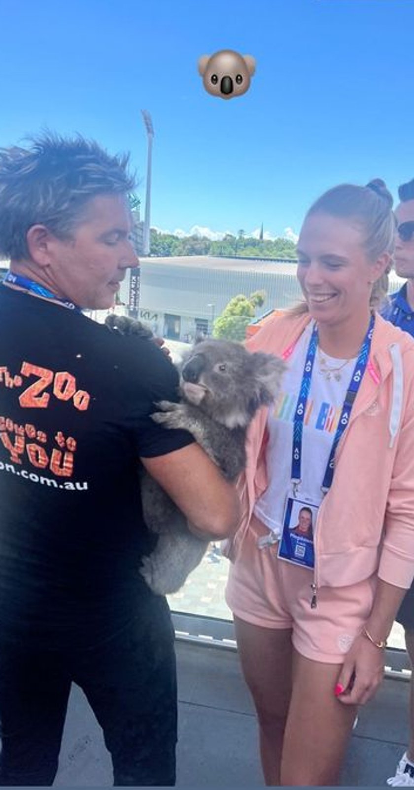 Magdalena Fręch i sympatyczny koala.