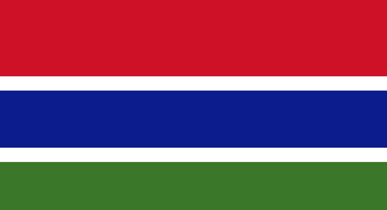 The Gambian flag 