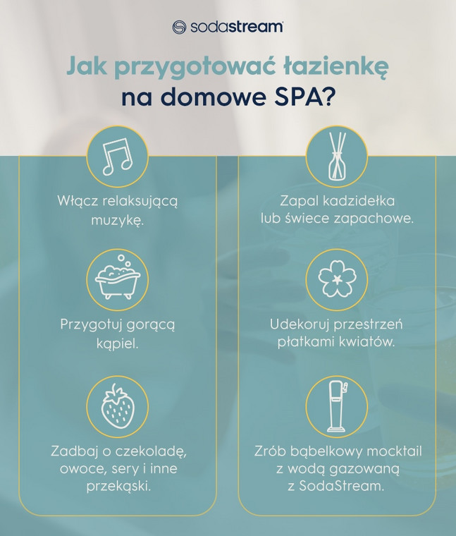 Jak przygotować łazienkę na domowe SPA? - infografika.