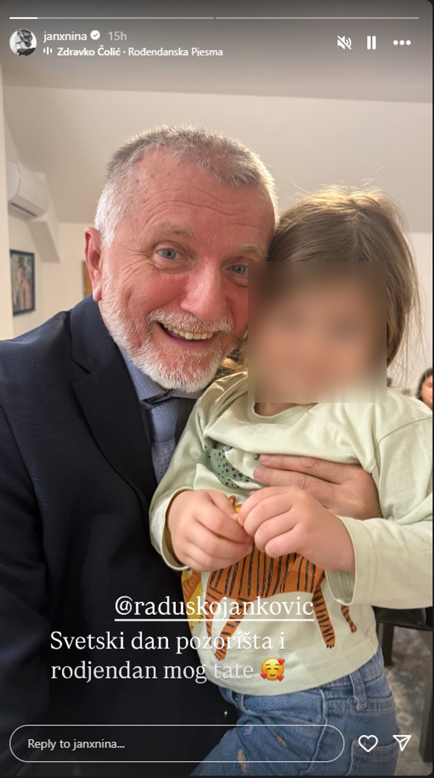 Nina Janković, otac i ćerka