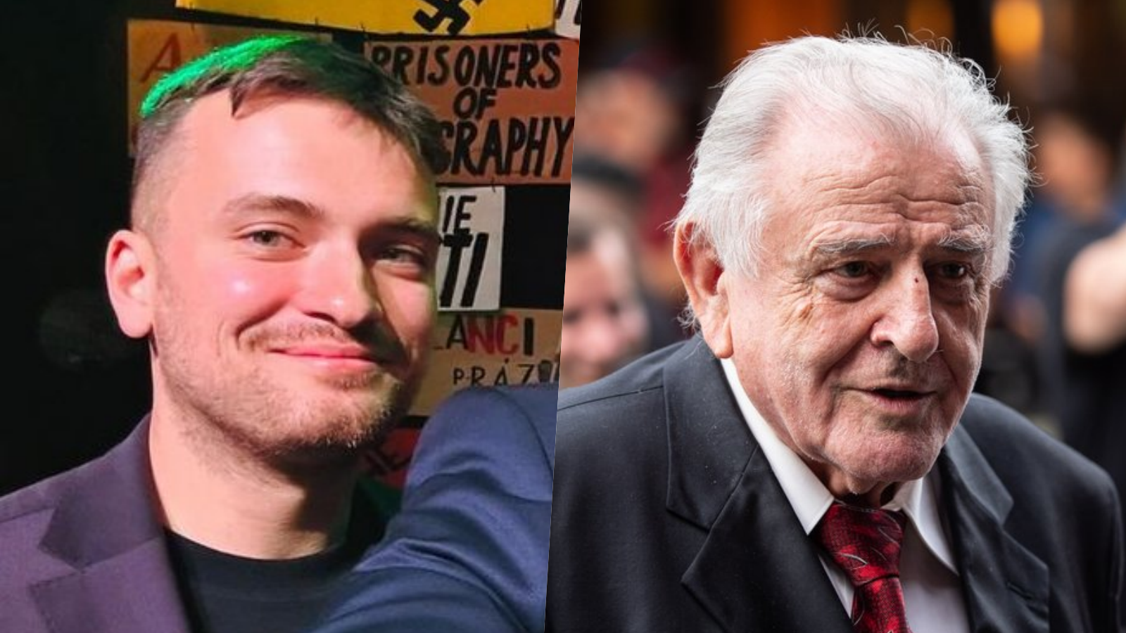Redaktor Adel Ghannam a bývalý premiér SR Vladimír Mečiar.
