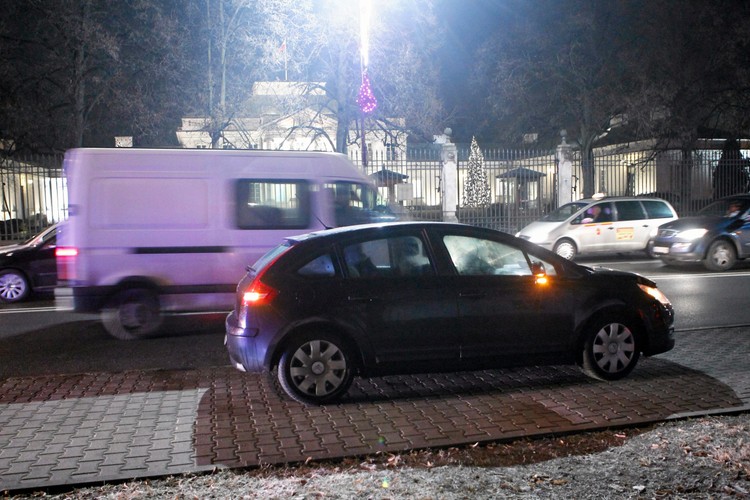 Kolizja konwoju prezydenta pod Belwederem