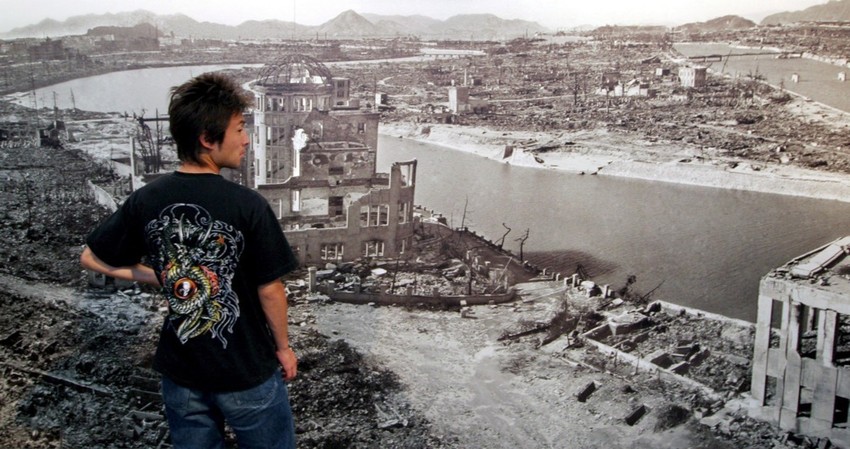 Slika Hirošime nakon bacanja atomske bombe u muzeju u Parku mira