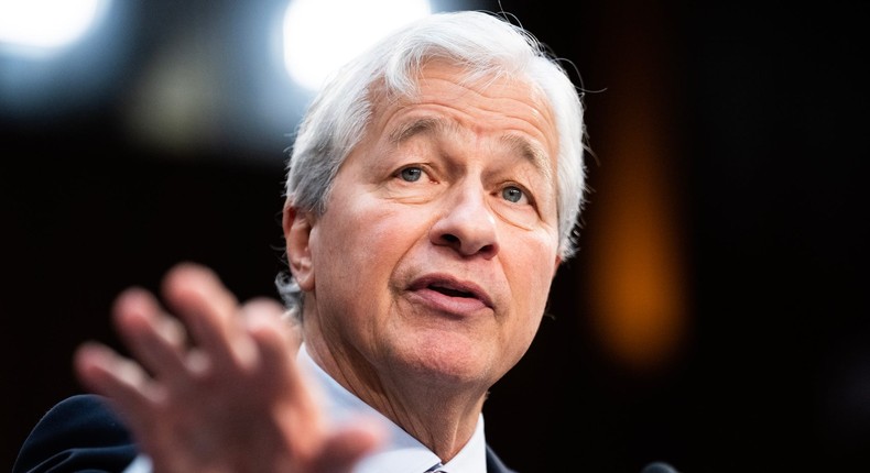 JPMorgan CEO Jamie Dimon praised his bank's third-quarter performance but warned of mounting global risks.Tom Williams/CQ-Roll Call, Inc via Getty Images