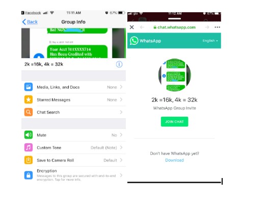 A screenshot of Whatsapp page for Loom Money Nigeria (Pulse) 