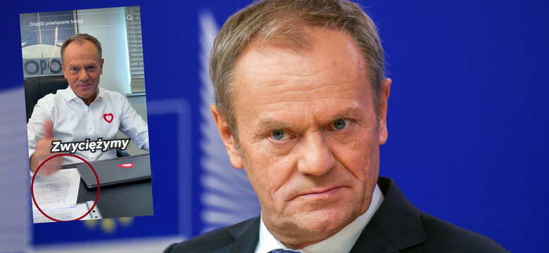 Donald Tusk przez przypadek pokazał umowę koalicyjną? Chodzi o nagranie