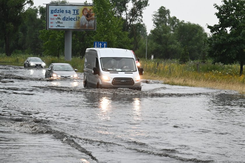 Zalane ulice w Szczecinie