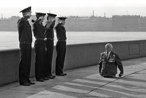 Okaleczony w czasie wojny weteran, Leningrad, 1989 rok