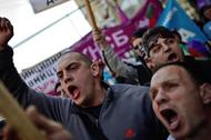 Bułgaria demonstracja górników Sofia