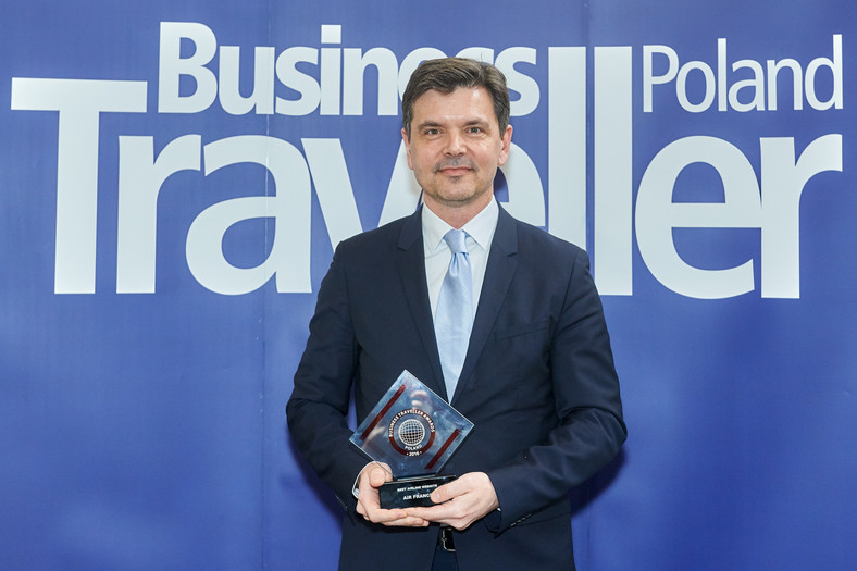 Frantisek Siling przyjmuje nagrode dla AFKL Business Traveller Awards 2017