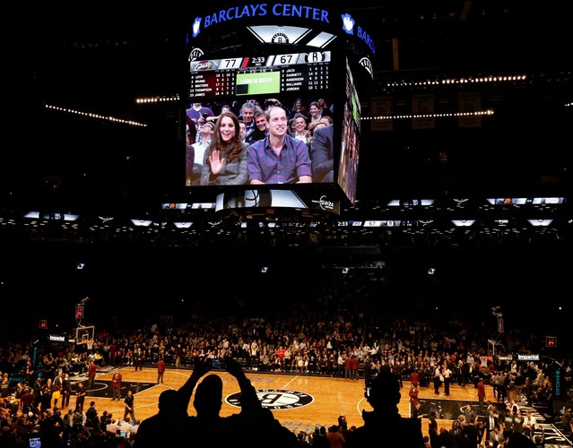 Książę William i księżna Catherine na meczu NBA
