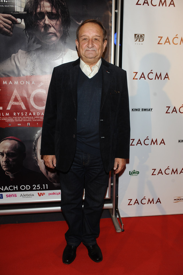 Kazimierz Kaczor na premierze filmu "Zaćma"