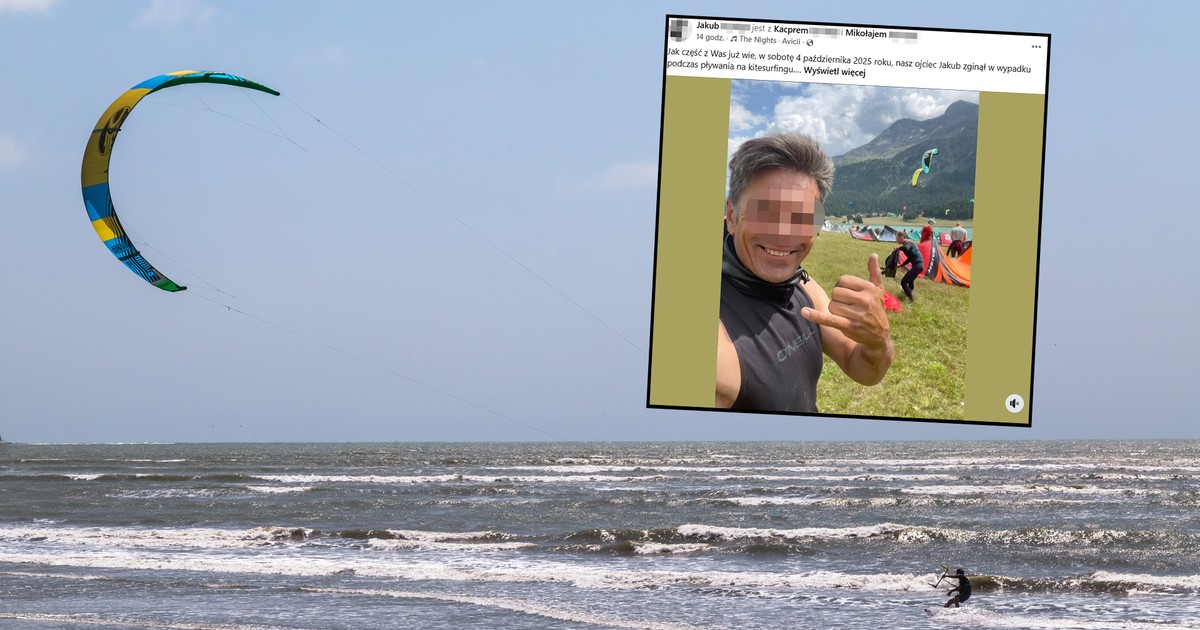 Śmierć kitesurfera w Jastarni. Poruszające słowa synów. "Dzięki, tato"