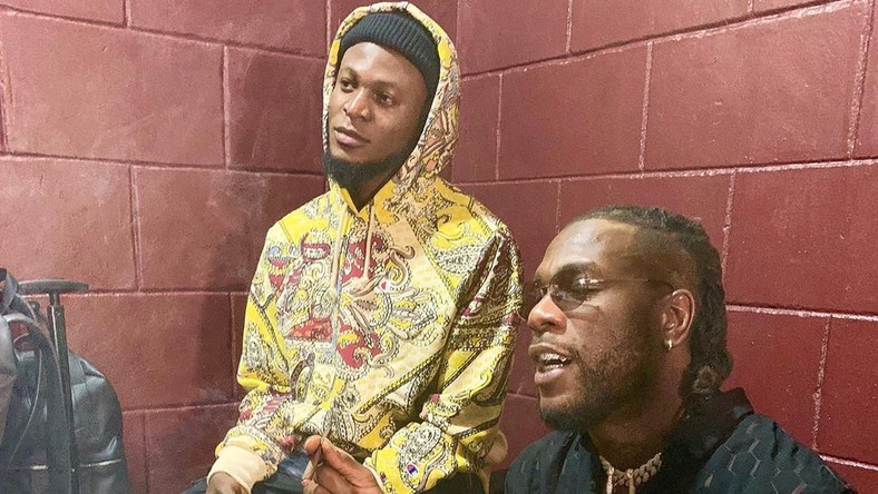 Burna Boy with his regular collaborator, and music producer, Kel P. (Instagram/Kelp_amba)
