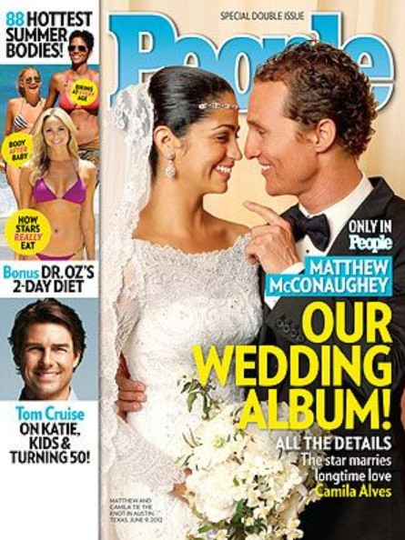 Ślubne okładki gwiazd. Camila Alves i Matthew McConaughey