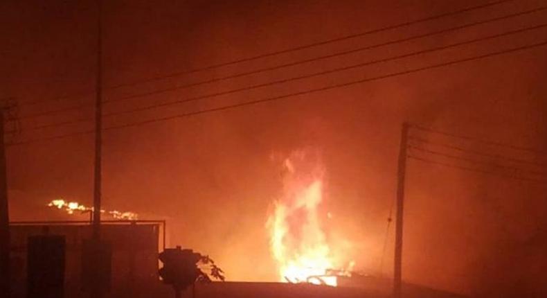 Several stores destroyed as fire guts Takoradi Market Circle 