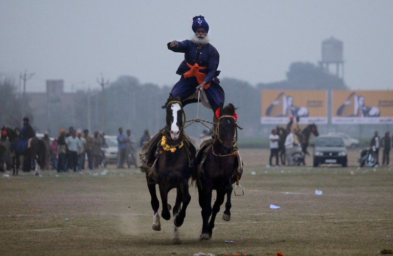 Pokaz umiejętności jeździeckich w czasie igrzysk