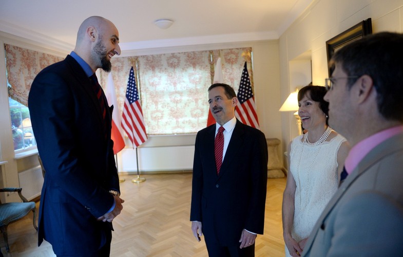 Marcin Gortat w rezydencji ambasadora USA odebrał zaszczytną nagrodę