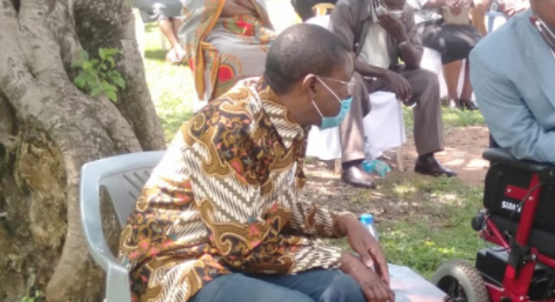 Bungoma Senator Moses Wetangula during a recent burial ceremony for his brother