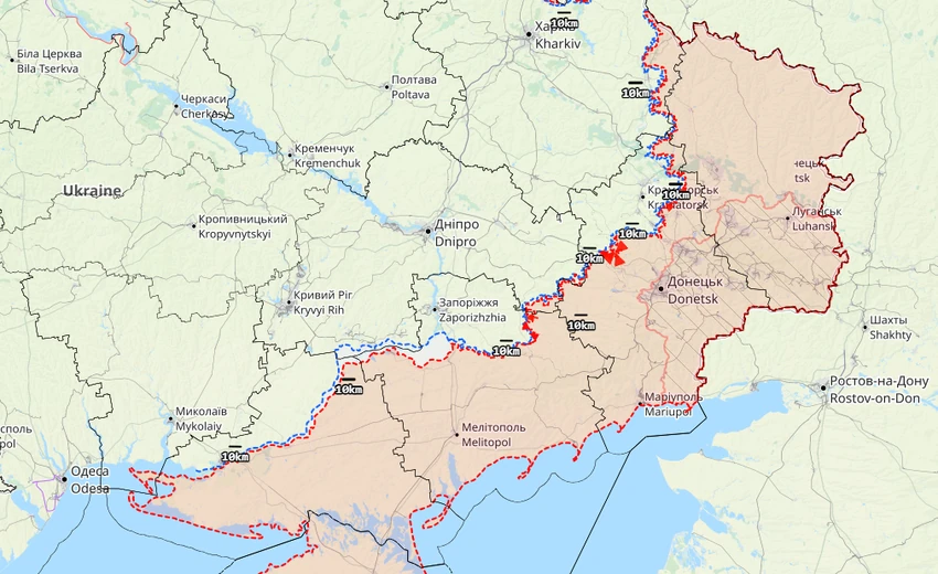 Potencijalna linija razgraničenja u Ukrajini