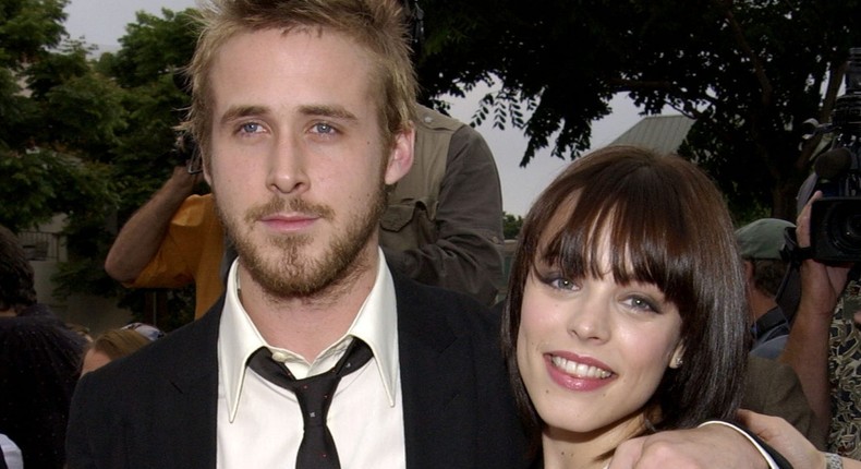 Ryan Gosling and Rachel McAdams at the premiere of The Notebook in June 2004.Ray Mickshaw/WireImage/Getty