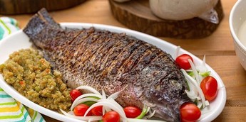 Banku and grilled tilapia