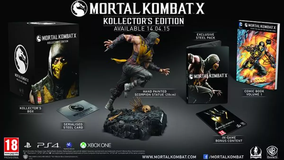 Kolekcjonerska edycja Mortal Kombat X z figurką Scorpiona