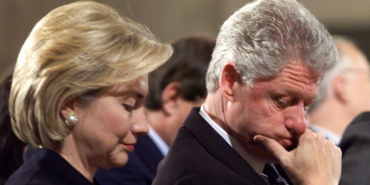 Hillary and Bill Clinton.
